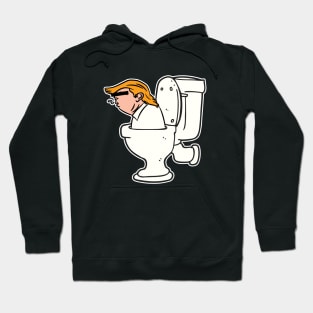 Flush Trump 2 Graphic funny USA election vote Anti-trump Hoodie